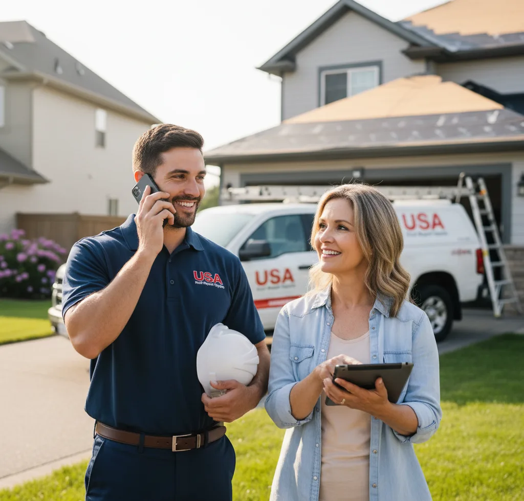 USA Roof Repair Experts customer support in Home